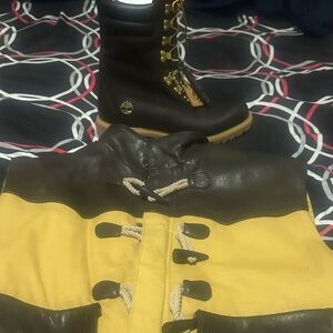 VINTAGE MARC BUCHANAN PELLE PELLE LEATHER AND CANVAS VEST- SIZE MEDIUM